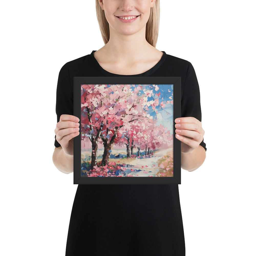 Cherry Blossoms, Impressionistic, Impasto