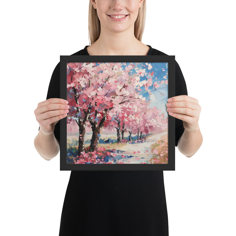 Cherry Blossoms, Impressionistic, Impasto