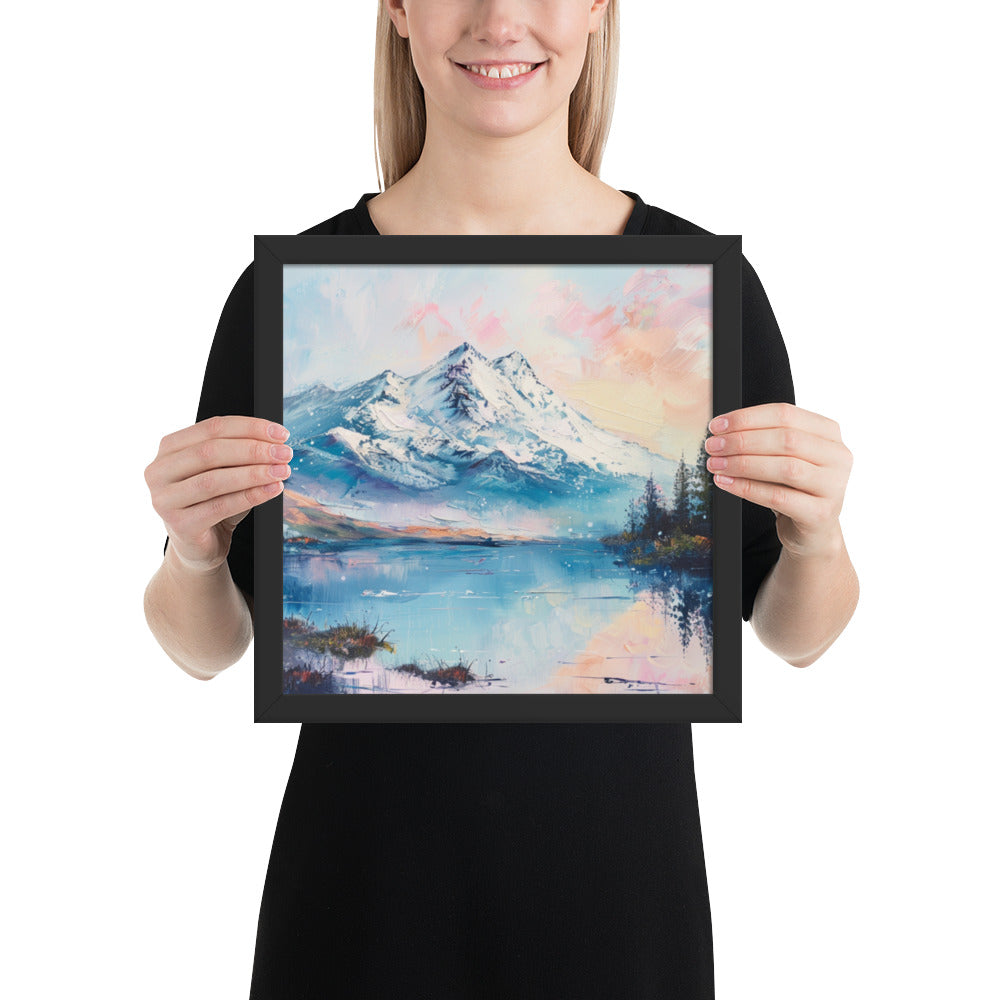 Pastel Mountain Scene