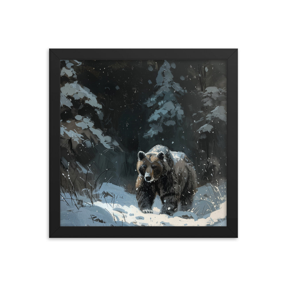 Brown Bear in Snow