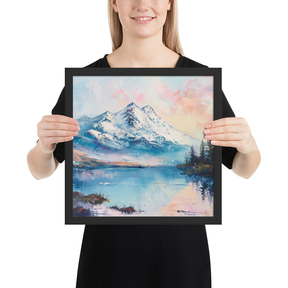 Pastel Mountain Scene