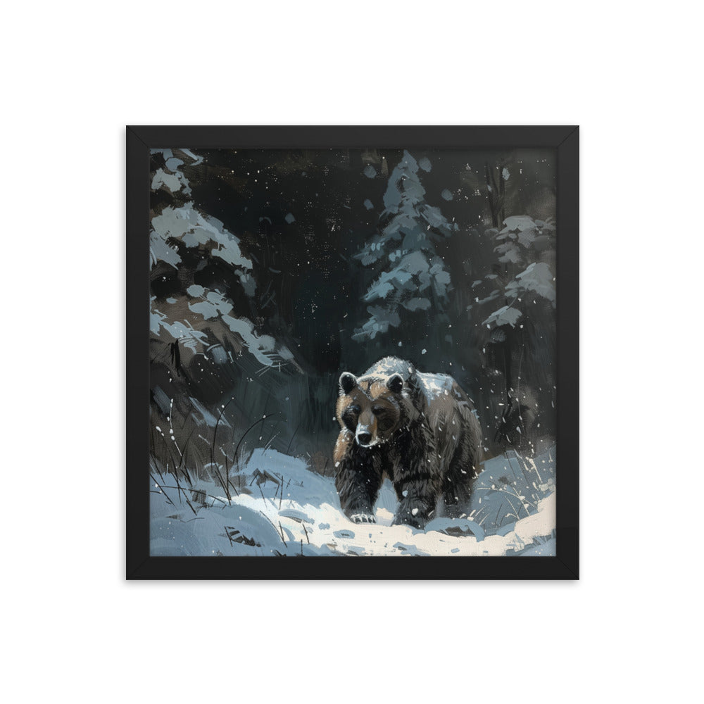 Brown Bear in Snow