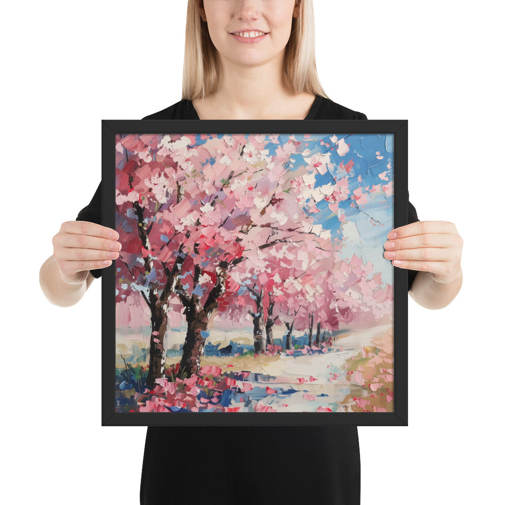 Cherry Blossoms, Impressionistic, Impasto