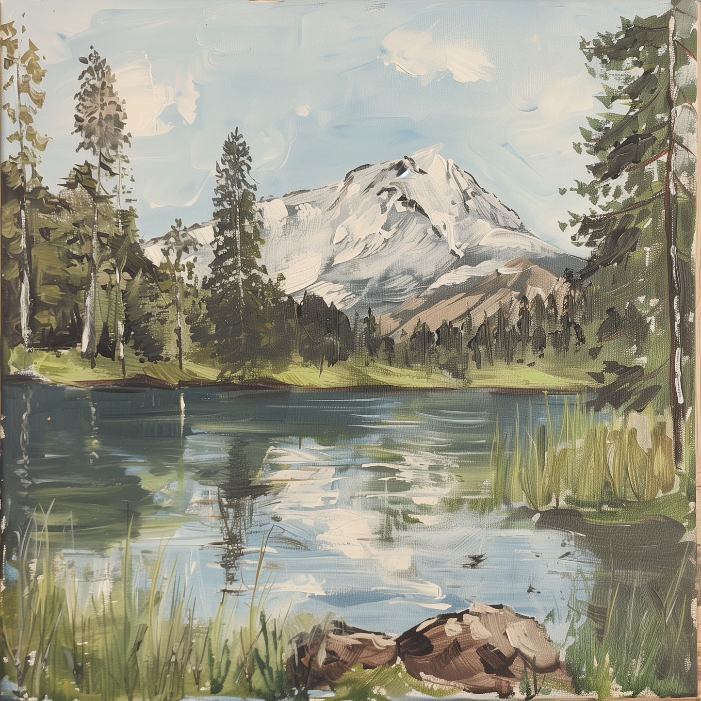 Lake, Mountain, & Pines